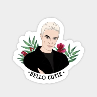 Spike Buffy Floral Valentines Sticker